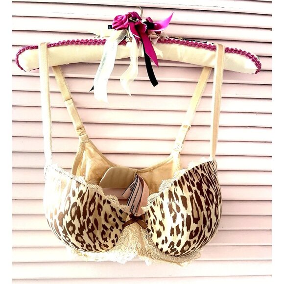 Victoria Secret 36C DREAM ANGELS LINED DEMI BRA *Dreamy Leopard* Animal Print - Picture 1 of 9